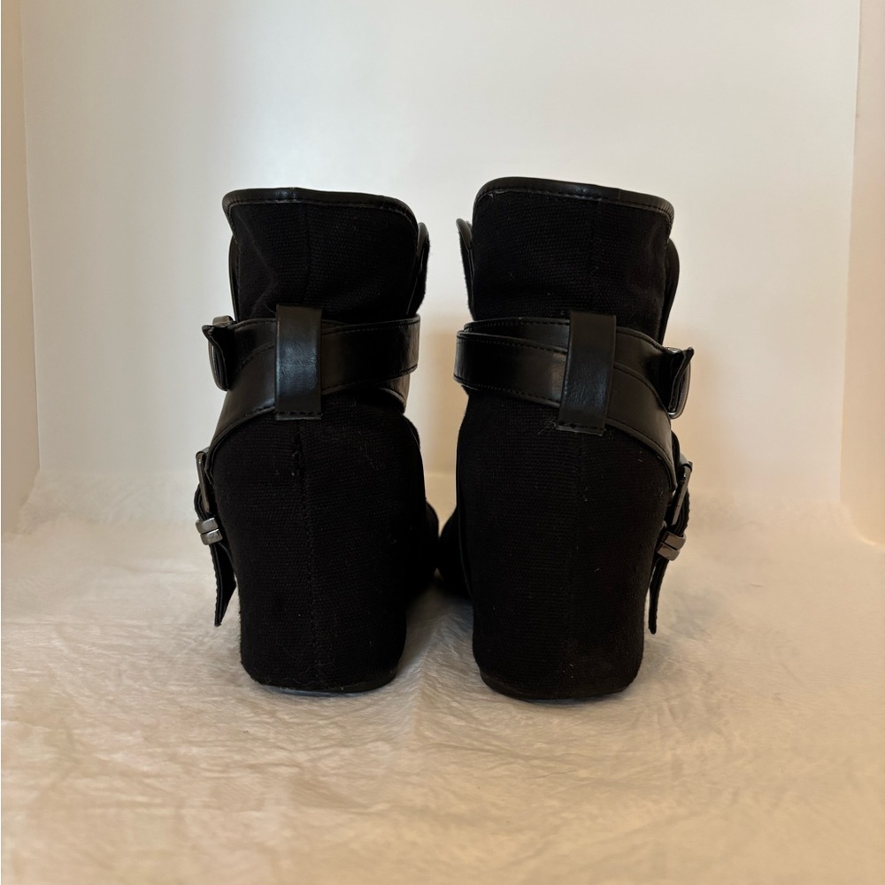 Punk Black Rocker Boots - Picture 5 of 10